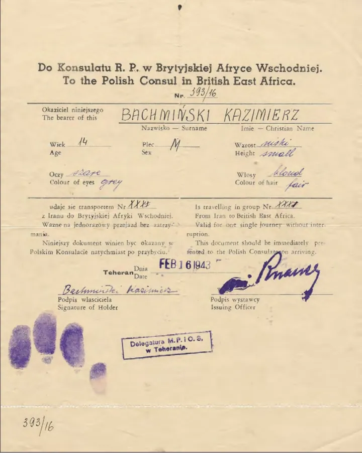Dokument identyfikacyjny wystawiany osobom wyjeżdżającym do Afryki.