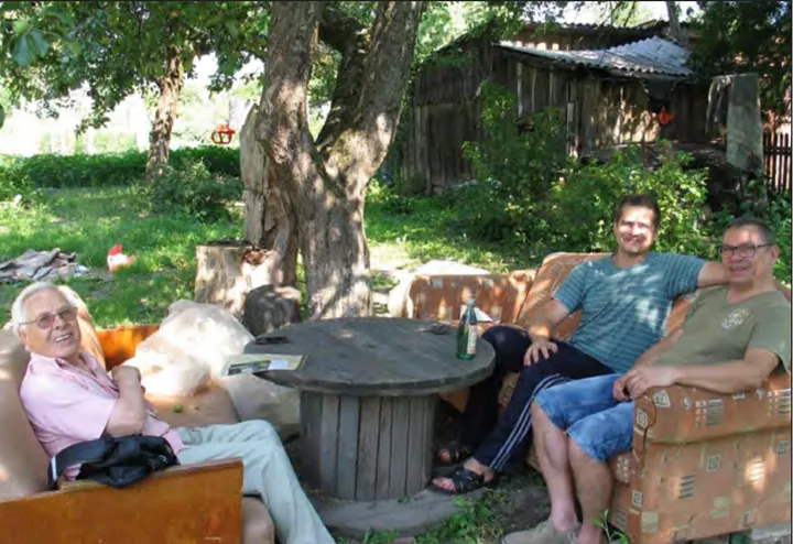 Ja, Żenia i mój syn Mariusz, Wołkowysk, 2016 r.